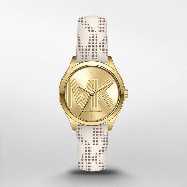 Correa de reloj Michael Kors MK2861 Cuero Blanco 16mm
