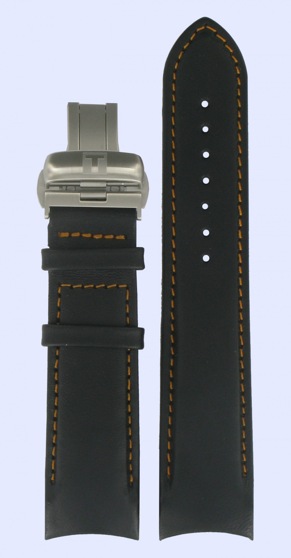 Correa de reloj Tissot T0354071605101 XS T600028551 Cuero Negro 22mm
