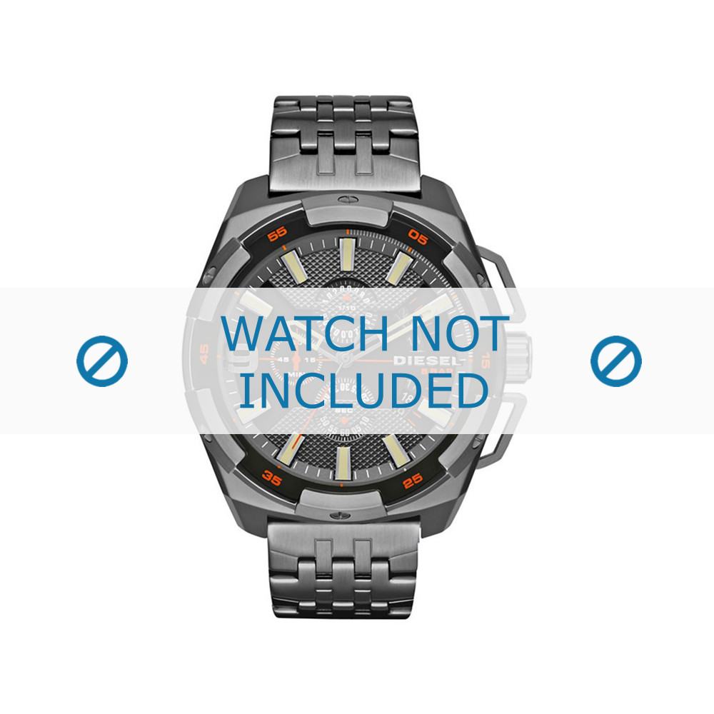 Diesel correa de reloj DZ4394 Acero inoxidable Gris 24mm