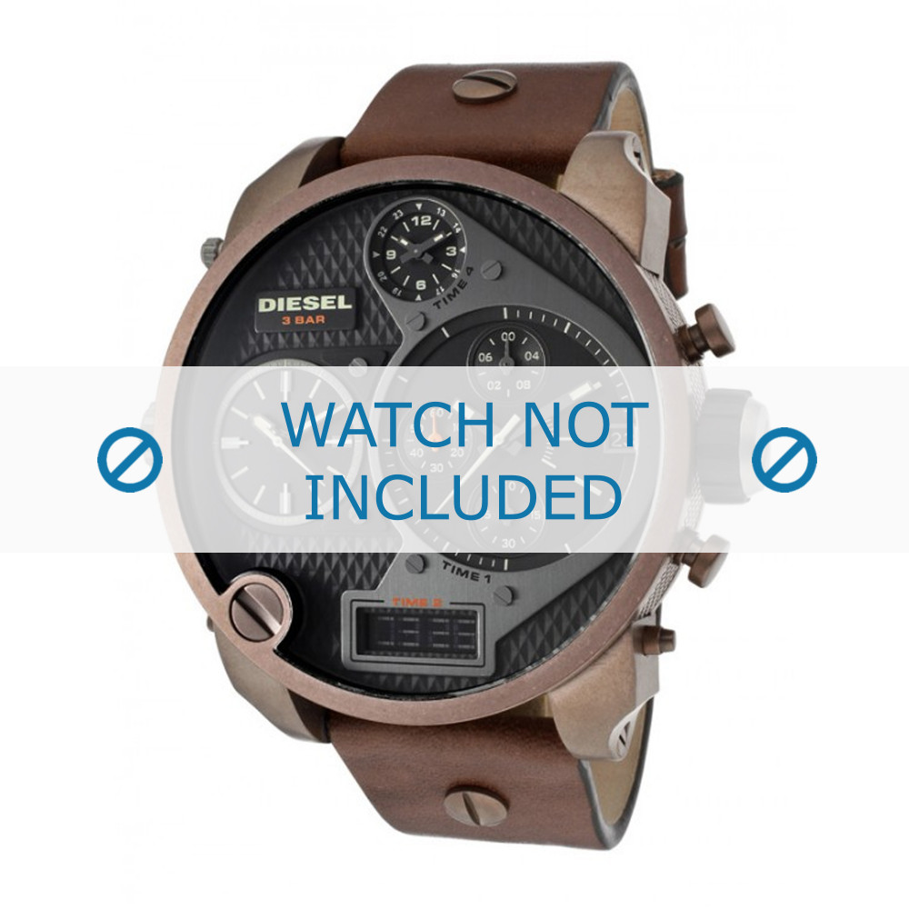 Diesel correa de reloj DZ7246 Cuero Marrón Ordenar ahora desde