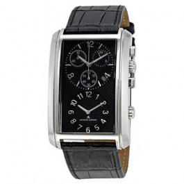 Correa de reloj Jacques Lemans 1-1392 Cuero Negro 26mm