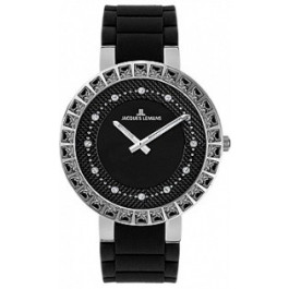 Correa de reloj Jacques Lemans 1-1617 Caucho Negro
