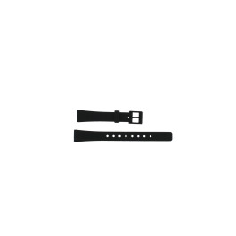 Correa de reloj Casio 10088279 / LQ-142E-7ASW / LQ-142 Caucho Negro 14mm