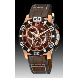 Correa de reloj Lotus 15535-3 Cuero Marrón oscuro