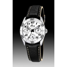 Correa de reloj Lotus 15651-1 / 15651-3 Cuero Negro 18mm