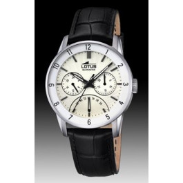 Correa de reloj Lotus 18216/1 / 10116 Cuero Negro 22mm