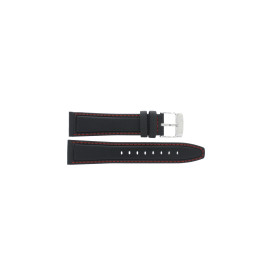 Correa de reloj Lotus 18587-1 / 18587-4 Cuero Negro 22mm
