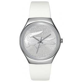 Lacoste correa de reloj 2000785 / LC-71-3-14-2444 Silicona Blanco 18mm