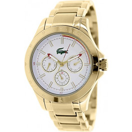 Lacoste correa de reloj 2000841 / LC-74-3-34-2500 Metal Chapado en oro 18mm
