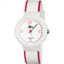 Lacoste correa de reloj 2010529 / LC-46-1-29-2224 Caucho Blanco 14mm