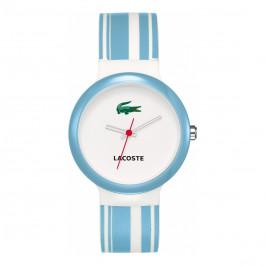 Lacoste correa de reloj 2010541 / LC-46-1-29-2244 Caucho Azul claro 14mm