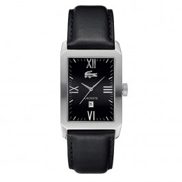 Lacoste correa de reloj 2010594 / LC-55-1-14-2288 Cuero Negro 22mm + costura negro
