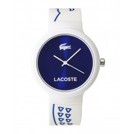 Lacoste correa de reloj 2020094 / LC-46-4-47-2576 Caucho Blanco 16mm