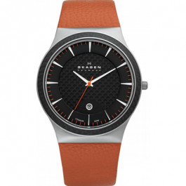 Correa de reloj Skagen 234XXLTLO Cuero Naranja 26mm