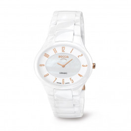 Correa de reloj Boccia 3216-03 Cerámica Blanco