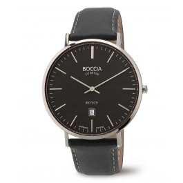 Correa de reloj Boccia 3589-02 Cuero Negro 20mm