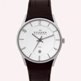 Correa de reloj Skagen 474XLSLC Cuero Negro