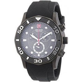 Correa de reloj Swiss Military Hanowa 6-4196 Caucho Negro 24mm