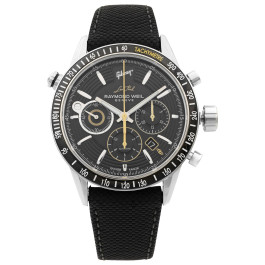 Correa de reloj Raymond Weil 7740-SC3-65521 Cuero Negro 22mm