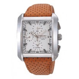 Correa de reloj Seiko 7T62-0GL0 / SNA771P1 / 4KW7JZ Cuero Cognac 26mm