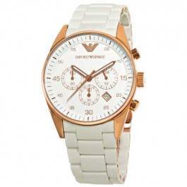 Armani correa de reloj AR5919 Metal Blanco 23mm