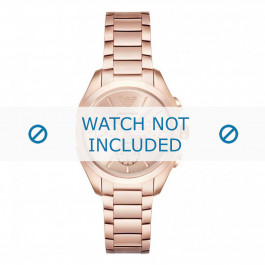 Armani correa de reloj AR11051 Metal Rosa 18mm