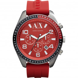 Correa de reloj Armani Exchange AX1252 Silicona Rojo 22mm