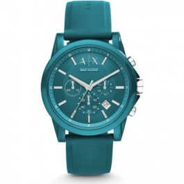 Correa de reloj Armani Exchange AX1330 Caucho Turquesa 22mm