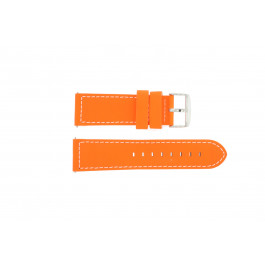 Correa de reloj Davis B0262 Fluor Cuero Naranja 24mm