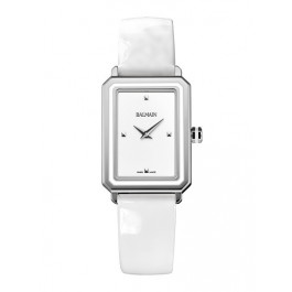 Correa de reloj Balmain B43962226 / 1732661 Cuero Blanco 16mm