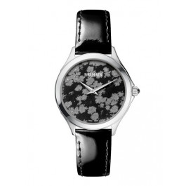 Correa de reloj Balmain B47913265 / 1732525 Cuero Negro 16mm