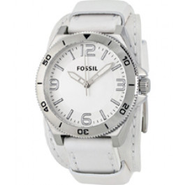 Correa de reloj Fossil BQ1168 Cuero Blanco 22mm