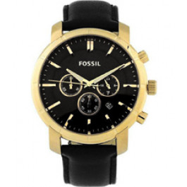 Correa de reloj Fossil BQ2199 Cuero Negro 22mm