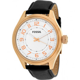 Correa de reloj Fossil BQ2245 Cuero Negro 15mm