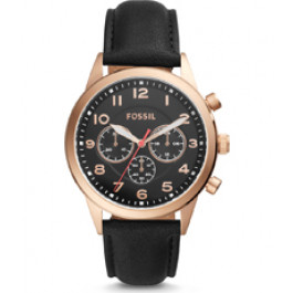 Correa de reloj Fossil BQ2283 Cuero Negro 22mm