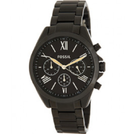 Correa de reloj Fossil BQ3032 Acero inoxidable Negro 18mm