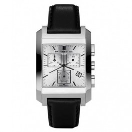 Correa de reloj Burberry BU1564 Cuero Negro 20mm