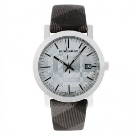 Correa de reloj Burberry BU1869 Cuero/Plástico Gris 20mm