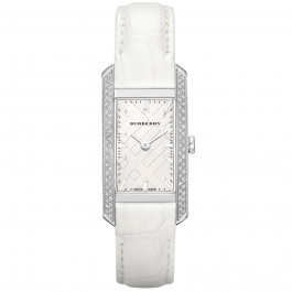 Correa de reloj Burberry BU9506 Cuero de cocodrilo Blanco