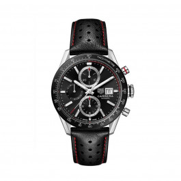 Correa de reloj Tag Heuer CW2119 / FC6254 Cuero Negro 22mm