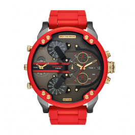 Correa de reloj Diesel DZ7430 Acero/Silicona Rojo 28mm