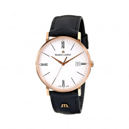 Correa de reloj Maurice Lacroix EL1087-PVP01-110 Cuero Negro 20mm