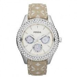 Correa de reloj Fossil ES3053 Nylon/perlón Beige 18mm