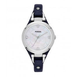 Correa de reloj Fossil ES3417 / GEORGIA Cuero Azul 8mm