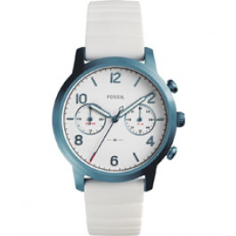 Correa de reloj Fossil ES4235 Silicona Blanco 18mm
