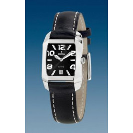 Correa de reloj Festina F16137-F / F16137-G / F16137-H Cuero Negro 16mm