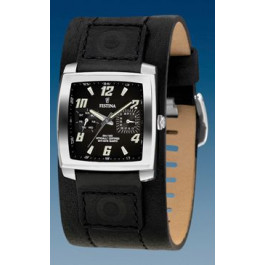 Correa de reloj Festina F16182-6 Cuero Negro 22mm