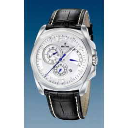 Correa de reloj Festina F16354-1 Piel de cocodrilo Negro 24mm