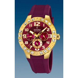 Correa de reloj Festina F16581-2 Caucho Burdeos 15mm