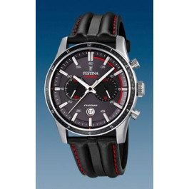 Correa de reloj Festina F16874-3 / F16874-4 Cuero Negro